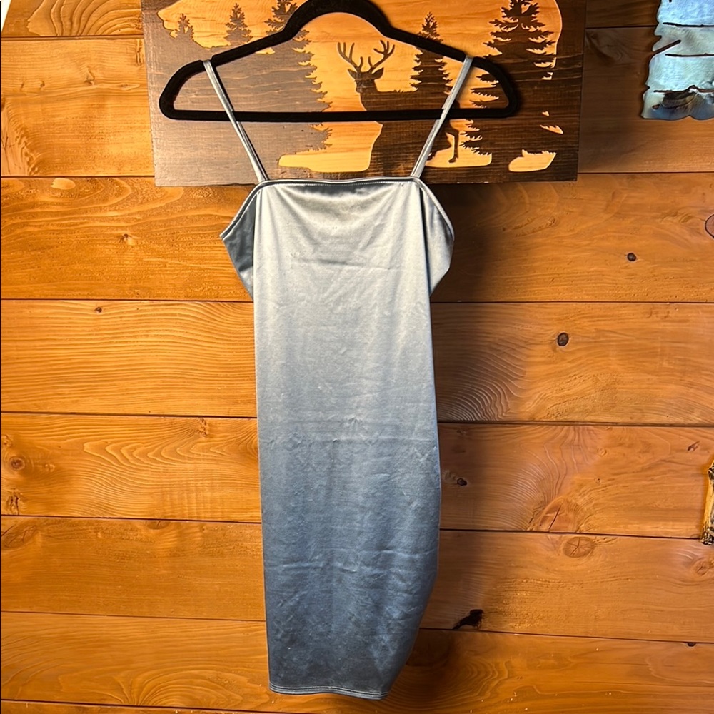 Rue21‎ Women’s Blue Spaghetti Strap Slip Dress Satin Mini Event Wedding Evening
